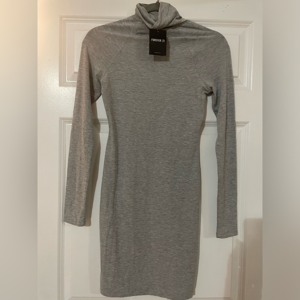 Forever 21 Heather Gray Long Sleeve Dress